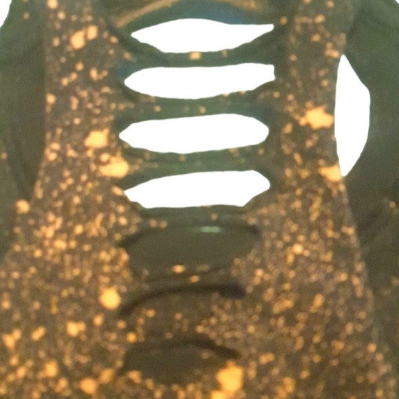 Vintage Grateful Dead Dancing Bear Tie Dye Halter Cropped Tee 90s Bleached Crop - Picture 3 of 6